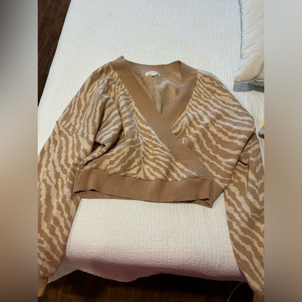 Cropped Zebra Sweater